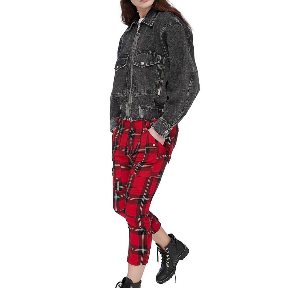 Brand new The Kooples Cropped Glitter Check Pants